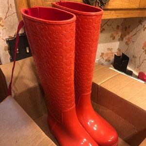 Coach rain boots